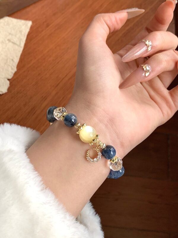 Blue Kyanite · Golden Phlogopite · Faceted Clear Quartz Bracelet - Image 9